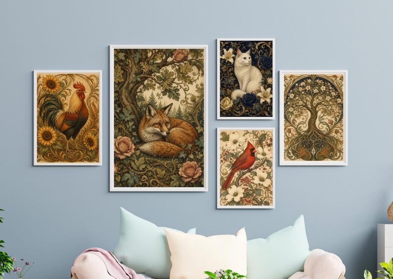 Value Bundle 30 Vintage Art Nouveau Botanical & Wildlife Digital Prints ...