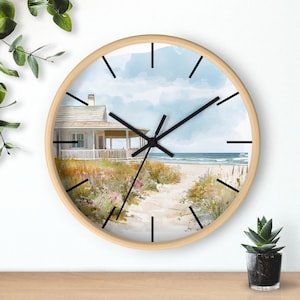 Coastal Retreat Clock, Beach House Décor, Nautical Wall Art, Home Living, Coastal Living, Summer Vibes, Gift for Ocean Lovers, Beach Cottage