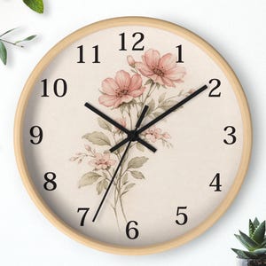 新品時計　SYNC WALL CLOCK FLOWER BOMBER Floral Wall Clock - Etsy