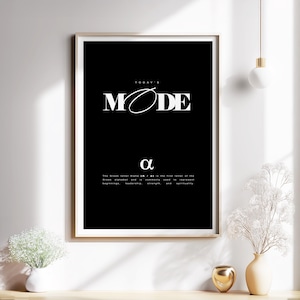 Arte mural en modo Omega, póster minimalista en blanco y negro, póster con frase "Independencia inconformista", regalo para él, arte tipográfico de autoconciencia