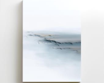 Neutral Calm Coastal Canvas Print: Modern Minimalist Japandi Wall Art Gift