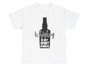 Whiskey Is My Spirit Animal T-Shirt: Funny Drinking Unisex Tee