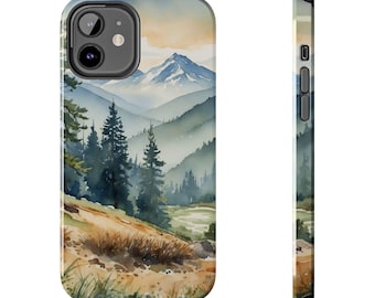 Mountain Landscape Tough Phone Case: Nature Lover Gift