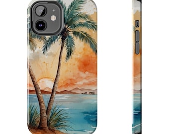 Tropical Sunset Phone Case: Beach Vibes Summer Accessory