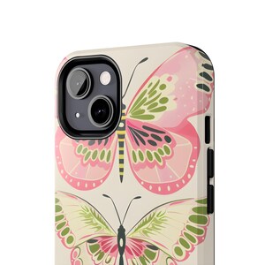 Funda para teléfono con diseño de mariposa rosa: resistente a impactos y de verano. imagen 7