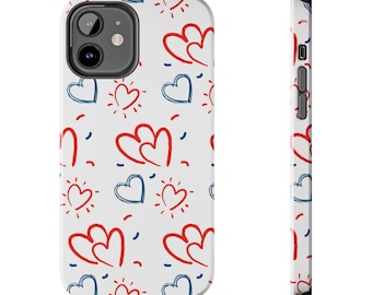Funda para teléfono con diseño de corazón: duradera, amortiguadora y con temática de amor.