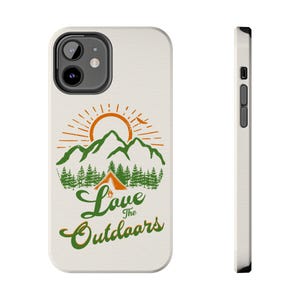 Outdoor Phone Case for iPhone & Samsung, Eco-Friendly Camping Scene, Hiking Tech Accessory, Nature Lover Gift