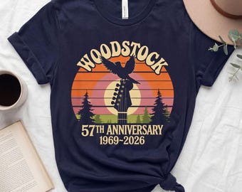Woodstock 1969 Shirt Retro Hippie Van Tee Vintage 60s Music Festival Gift Unisex Retro Style
