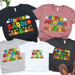 Super Mario Shirt, Super Mario passendes Shirt, Mario und Freunde Shirts, Super Mario Fan Shirt, Familienurlaub Shirt