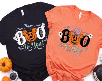 Boo To You Shirt, Halloween Shirt, Cute Pumpkin Halloween Tee, Spooky Season Shirt, Fall Halloween Top, Halloween Gift, Matching Halloween