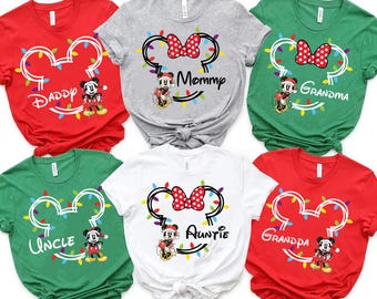 Disney Familie Weihnachten Shirt, Disney Familie passenden Urlaub T-Shirt, Mickey Weihnachten T-Shirt, Disney Weihnachten Shirt, Weihnachtsferien Shirt