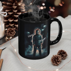 Halloween Coffee Mug Funny Horror Movie Cup Scary Fall Drinkware Gift for Horror Fans