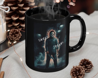 Halloween Coffee Mug Funny Horror Movie Cup Scary Fall Drinkware Gift for Horror Fans