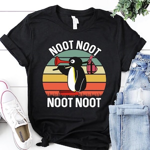 Camiseta Pingu Noot Noot: divertida camiseta con meme de pingüino para amantes de los pingüinos, adorable camiseta de animal, regalo divertido.