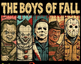 Horror Movie Characters PNG Bundle: Halloween Friends (Digital Download)