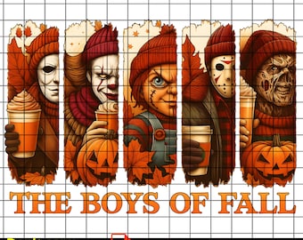 Horror Movie Characters PNG Bundle - Halloween Digital Art (Transparent Background)