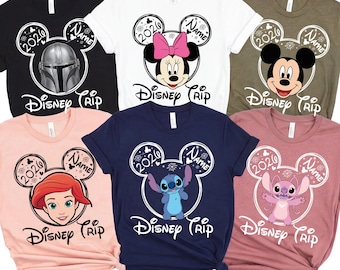 Custom Disney Characters Shirt | Disney Trip 2026 Shirt | Personalized Disney Family T-Shirt | Disneyland & Disney World Vacation Tee