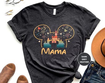 Mama Mouse Shirt Disney Castle Tee for Moms, Cute Disney Mom Shirt, Family Vacation Top, Gift for Mommy Mouse Fans