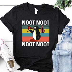 Camiseta Pingu Noot Noot: divertida camiseta con meme de pingüino para amantes de los pingüinos, adorable camiseta de animal, regalo divertido.