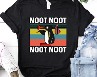 Camiseta Pingu Noot Noot: Meme divertido de pingüino, camiseta de algodón suave