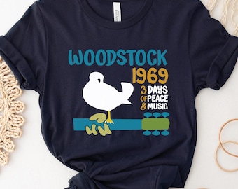 Woodstock 1969 Shirt Retro Hippie Van Tee Vintage 60s Music Festival Gift Unisex Retro Style