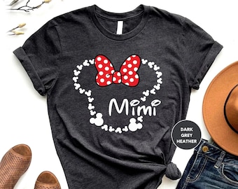 Mimi Mouse Disney Family Shirt, Grandma Mouse Shirt – Disney Grandma Tee for Women, Disneyworld Gift, Fun Shirts for Grandmas