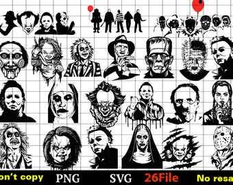 Halloween Horror Movie Killers Svg,Halloween svg,horror movie svg bundle, Halloween svg bundle, Horror Characters, horror svg, scary svg