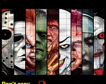 Horror Characters PNG Bundle: Halloween Film Clipart (Digitaler Download)