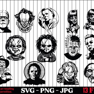 Halloween Horror Movie Killers Svg,Halloween svg,horror movie svg bundle, Halloween svg bundle, Horror Characters, horror svg, scary svg