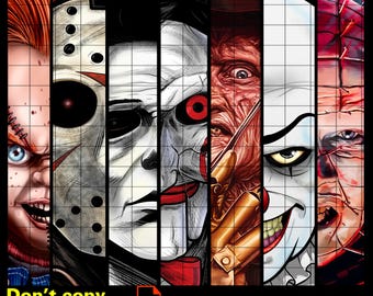 Horror Characters PNG Bundle: Halloween Movie Clipart (Digital Download)