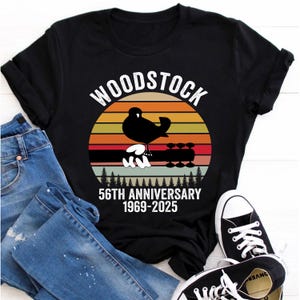 Woodstock 1969 Shirt Retro Hippie Van Tee Vintage 60s Music Festival Gift Unisex Retro Style