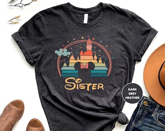 Sister Mouse Shirt, auntie mouse shirt, Sister shirt, gift for aunt, Disney Family Shirt, Disneyworld shirt,group disney shirts