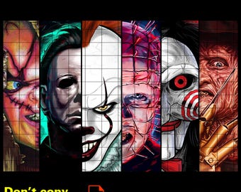 Horror Characters PNG Bundle: Halloween Movie Clipart (Digital Download)