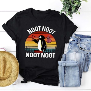 Camiseta Pingu Noot Noot: divertida camiseta con meme de pingüino para amantes de los pingüinos, adorable camiseta de animal, regalo divertido.