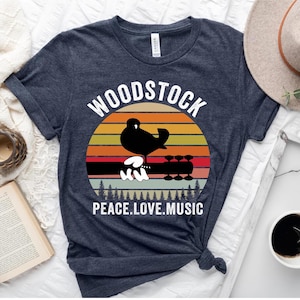 Woodstock 1969 Shirt Retro Hippie Van Tee Vintage 60s Music Festival Gift Unisex Retro Style