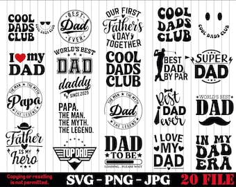 Fathers Day SVG Bundle, Dad SVG, Family svg, Best dad ever svg, Fathers Day gift, Happy Fathers Day, Papa svg, Daddy svg bundle, Svgcraftor