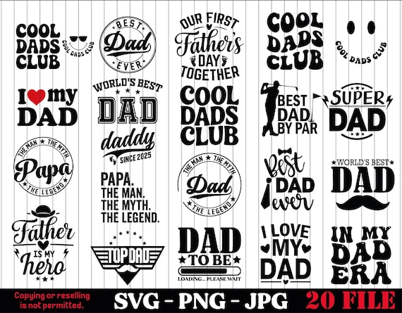 Fathers Day SVG Bundle, Dad SVG, Family svg, Best dad ever svg, Fathers Day gift, Happy Fathers Day, Papa svg, Daddy svg bundle, Svgcraftor