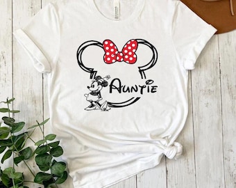 Auntie mouse shirt, Disney Auntie shirt, Disney Shirts For Auntie, women's Disney shirt, Disneyworld shirt, Disney Family Shirt, minnie head