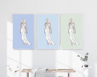 Vintage 1950s Fashion Illustration Printable Art | Digital