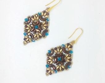 Medea earrings pattern | minos and arcos bead tutorial.