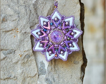 Avastar pendant pdf step by step tutorial. How to make a pendant with beads.