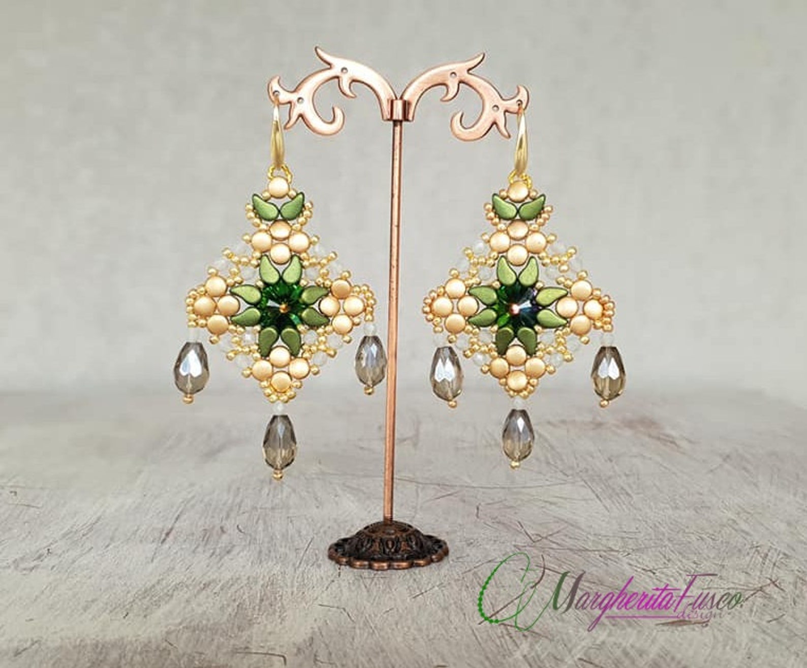 Varanasi Earrings Tutorial. Pdf File Pattern How to Make Varanasi ...