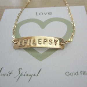 EPILEPSY Medical Alert Bracelet-EPILEPSY Bracelet-Women Medical Id Jewelry-Silver or Gold Medical Bracelet-Personalized Medical Bracelet