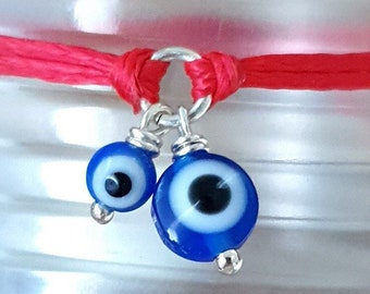 Blue Evil Eye Bracelet-Protection Red Bracelet-Red Bracelet Women-Red Bracelet Men-Red Bracelet Evil Eye-Nazar Bracelet Gift-Blue Eye Charm