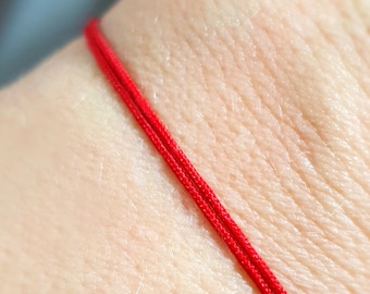 Evil Eye Bracelet Men-Evil Eye Kabbalah Jewelry-Good Luck Gift-Unisex Red Bracelet-Red Sliding Knot Bracelet-Adjustable Cord Friend Bracelet