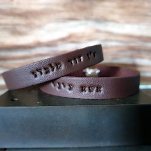 Mens Bracelet-Leather Bracelet-Dad Bracelet Personalized Leather Bracelet-Mens Name Bracelet-For Him Bracelet-Couple Bracelets-Husband Gift image 4