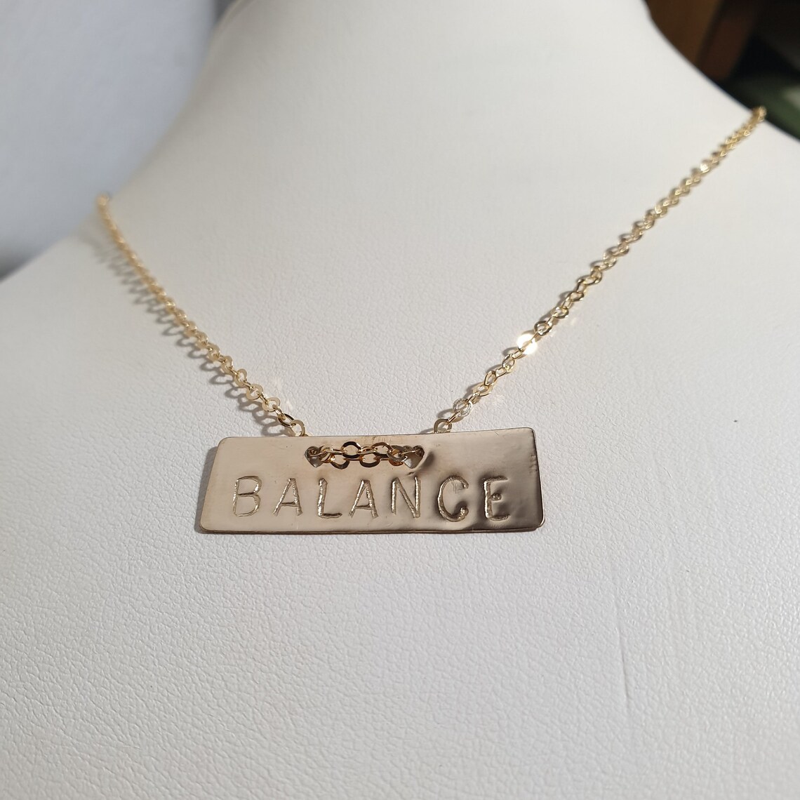 Collar de palabras customword collar oroinspirador barra de Etsy