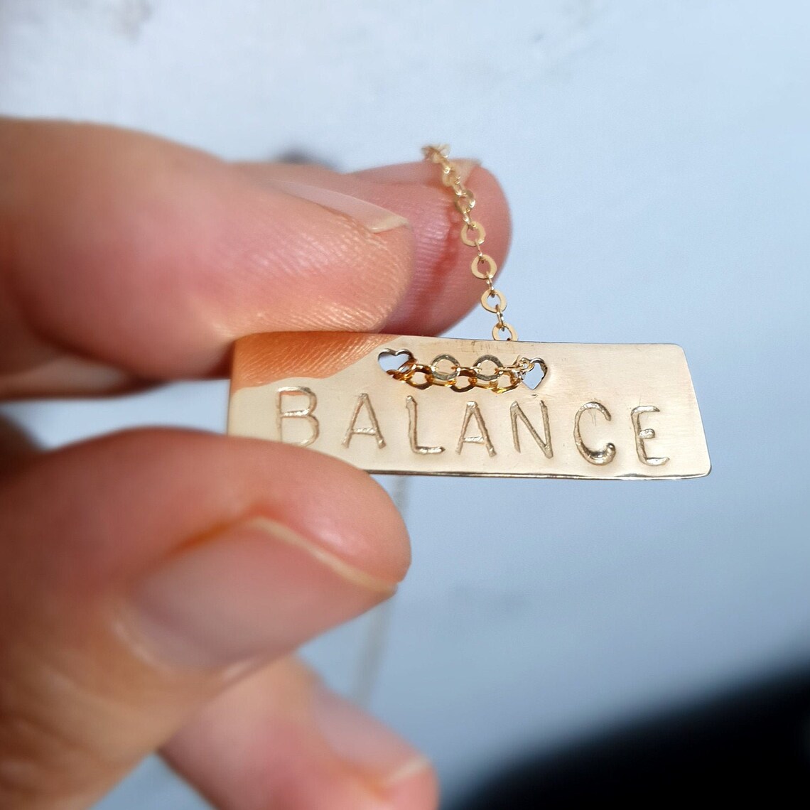 Collar de palabras customword collar oroinspirador barra de Etsy