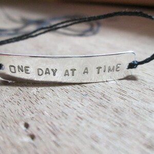 One Day At A Time-Red Bracelet Kabbalah Woman-Long Bar Kabbalah Bracelet-Evil Eye Personalized Message Bracelet-Meaningful Evil Eye Bracelet image 5