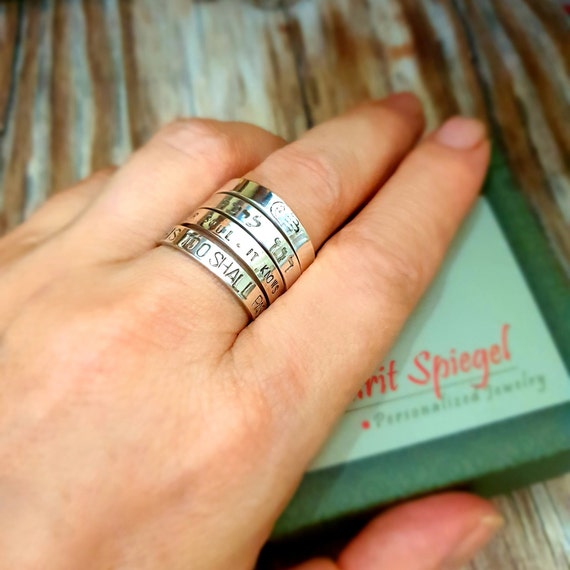 Healing Men's Ring with Five Metals - Silver & Gold - YourHolyLandStore